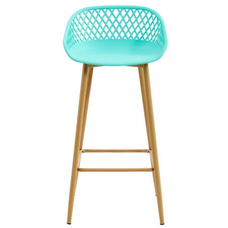 Taburete STRAUSS, metal, polipropileno verde pastel-1