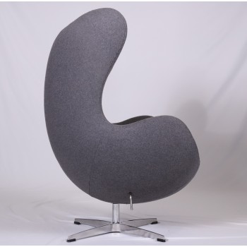 Sillón EG, fibra de vidrio, basculante, tapizado cachemir gris oscuro 2