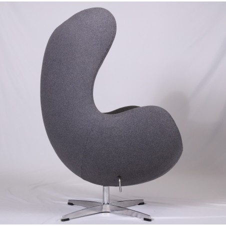 Sillón EG, fibra de vidrio, basculante, tapizado cachemir gris oscuro-0