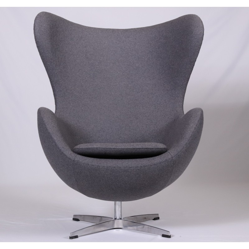 Sillón EG, fibra de vidrio, basculante, tapizado cachemir gris oscuro-1