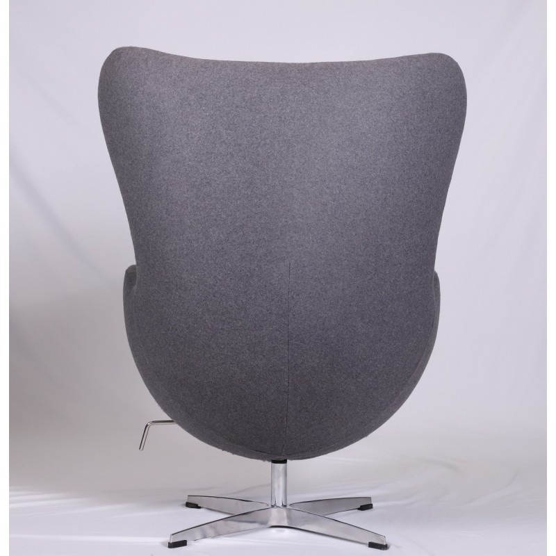 Sillón EG, fibra de vidrio, basculante, tapizado cachemir gris oscuro-2