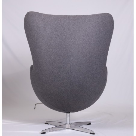 Sillón EG, fibra de vidrio, basculante, tapizado cachemir gris oscuro-2