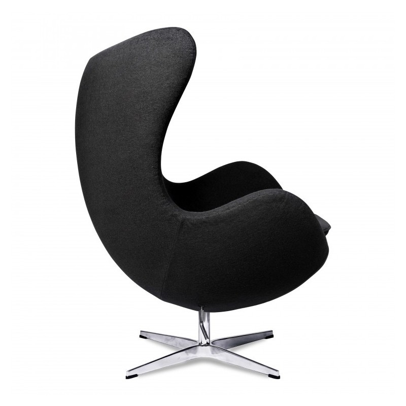 Sillón EG, fibra de vidrio, basculante, tapizado cachemir negro-0