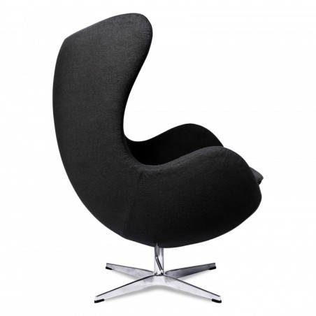 Sillón EG, fibra de vidrio, basculante, tapizado cachemir negro-0