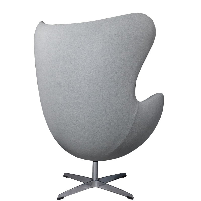 Sillón EG, fibra de vidrio, basculante, tapizado cachemir gris-1