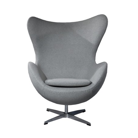 Sillón EG, fibra de vidrio, basculante, tapizado cachemir gris-2