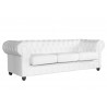 CHESTER NEW sofa, 3 seater, white synthetic leather