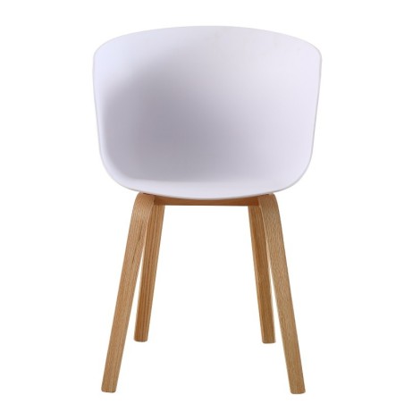 Sillón AWAK, madera curvada, polipropileno blanco-1