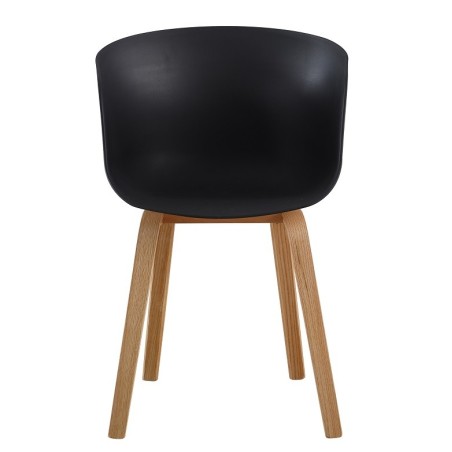 Sillón AWAK, madera curvada, polipropileno negro-1