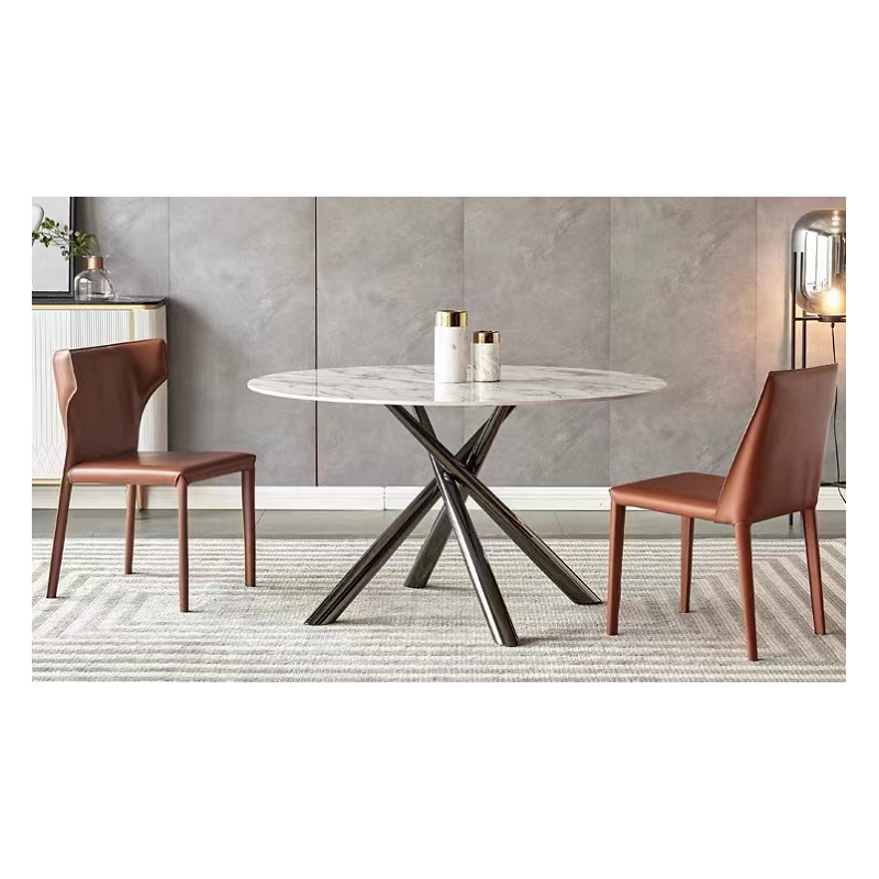Mesa SAHARA, metal negro, tapa de cristal templado, 120 cms de diámetro-0