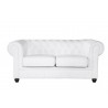 CHESTER NEW sofa, 2 seater, white synthetic leather