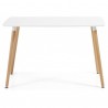 NURY table, wood, white lacquered top, 120 x 80 cms