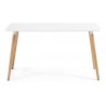 NURY NEW dining table, wood, white top, 160x90 cms