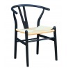 WISH chair, beech wood, black, braided fiber