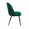 MAGDA NEW chair, metal, upholstered in green velvet