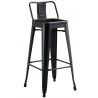 TOL R1 EK bar stool, stackable, steel, black color