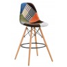 TOWER PAT22 barstool, wood, color 22 patchwork fabric