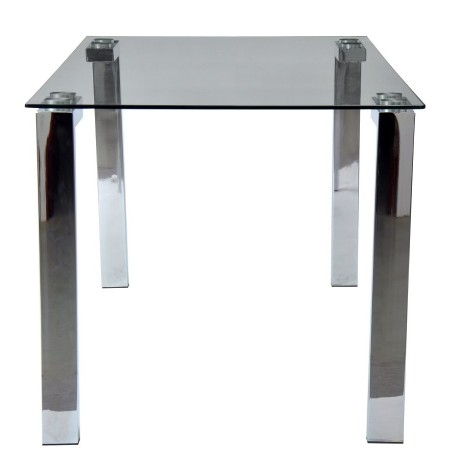 Mesa LAINEY 140 (M), cromada, cristal, 140x80 cms-1