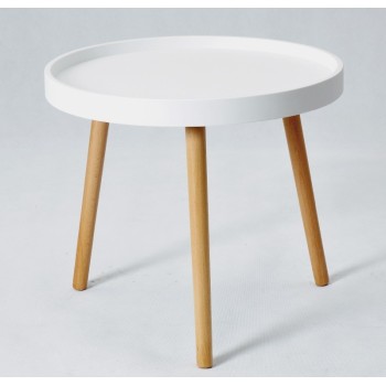 Mesa ANNIA ( M ), baja, madera, polipropileno blanco