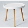 Mesa ANNIA ( M ), baja, madera, polipropileno blanco