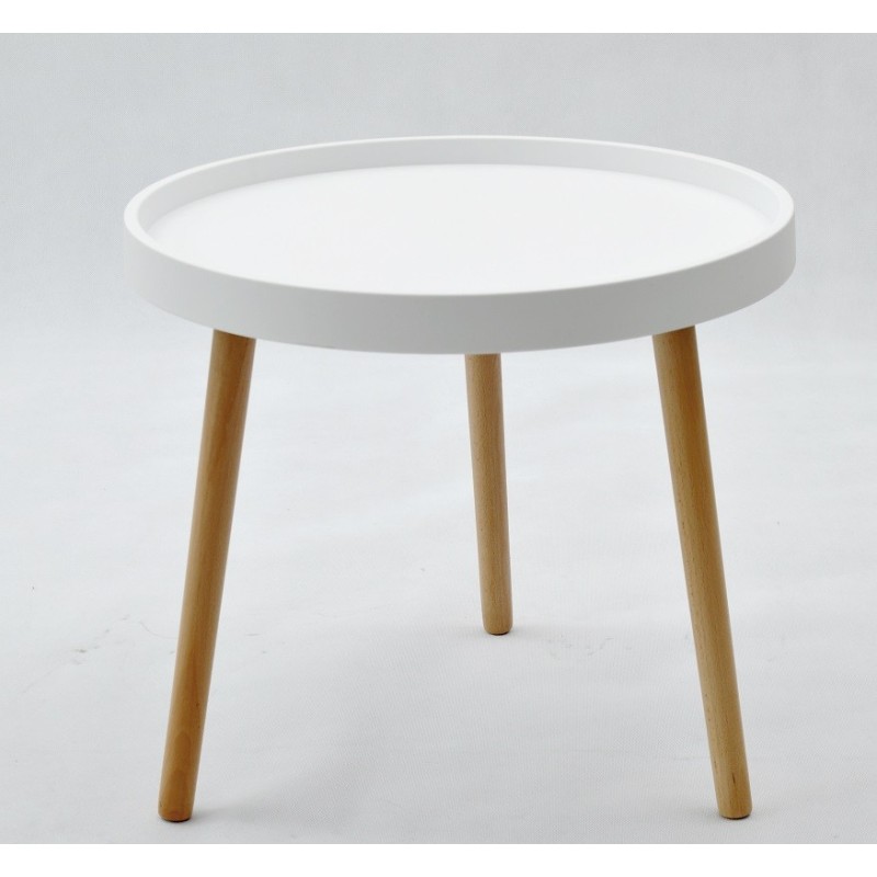 Mesa ANNIA ( M ), baja, madera, polipropileno blanco-0