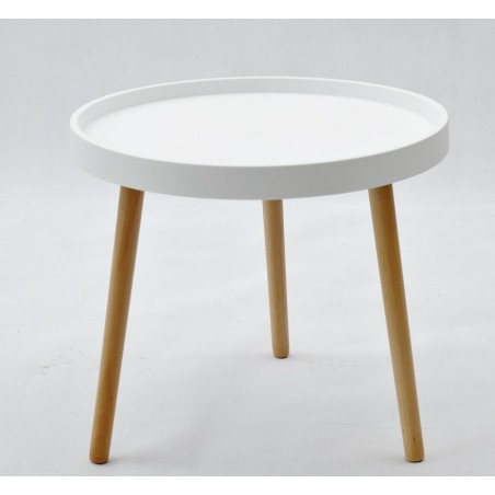 Mesa ANNIA ( M ), baja, madera, polipropileno blanco-0