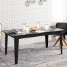 SIENA dining table, bilaminated black marble, 180 x 90 cms