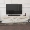 VIOLET TV cabinet, bilaminated white marble, 180 cms