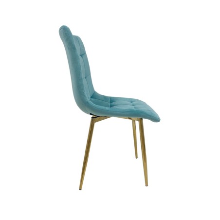 Silla SHAYLA, metal, dorado, tejido velvet verde agua-0