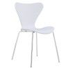 Silla ARNE NEW, apilable, cromada, polipropileno blanco