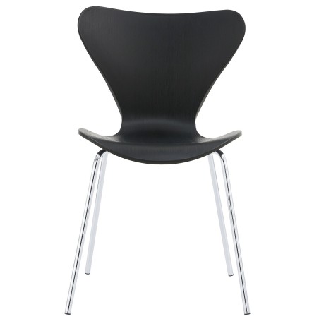 Silla ARNE NEW, apilable, cromada, polipropileno negro-0