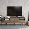 SIMON TV cabinet, bilaminated walnut, 180 cms