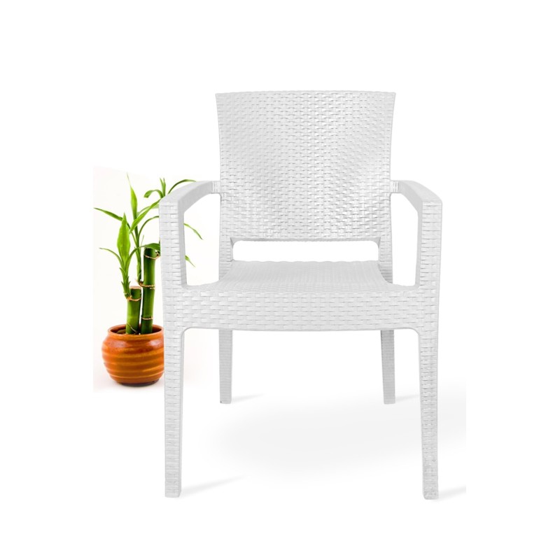 Sillón LIDO, apilable, polipropileno blanco-1