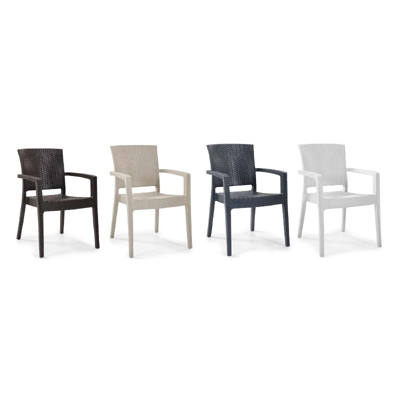 Sillón LIDO, apilable, polipropileno blanco-3