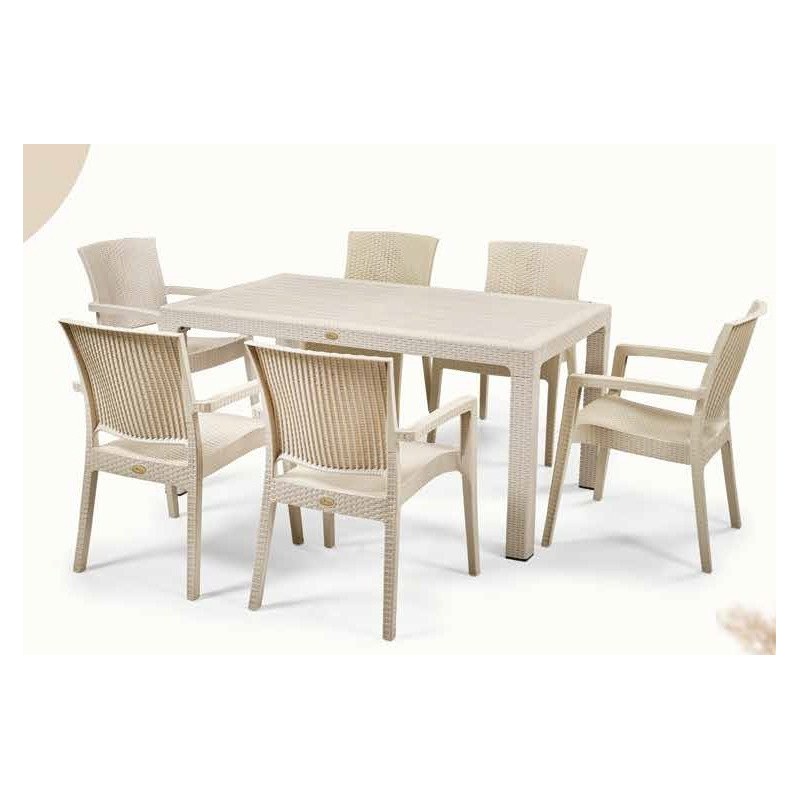 Sillón LIDO, apilable, polipropileno capuccino-1