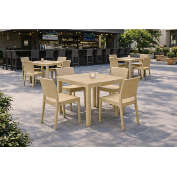 Silla LIDO, apilable, polipropileno capuccino 2