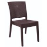 Silla LIDO, apilable, polipropileno marrón chocolate