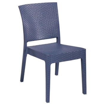 Silla LIDO, apilable, polipropileno gris oscuro