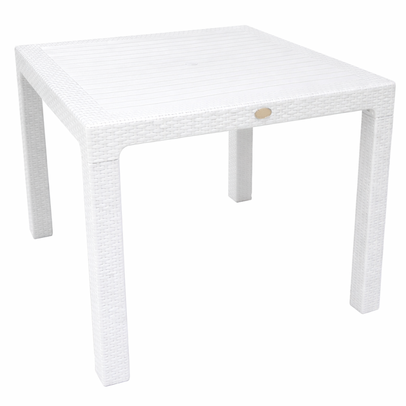 Mesa MIJAS, polipropileno blanco, 90 x 90 cms