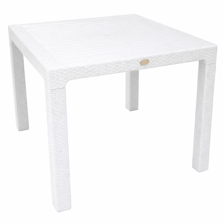 Mesa MIJAS, polipropileno blanco, 90 x 90 cms