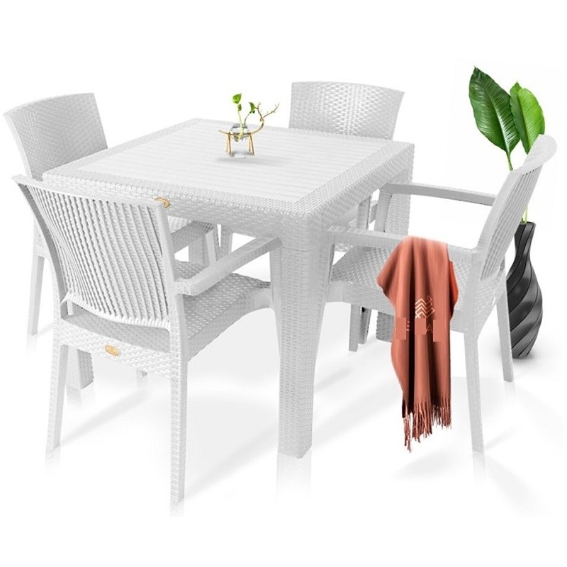 Mesa MIJAS, polipropileno blanco, 90 x 90 cms-1