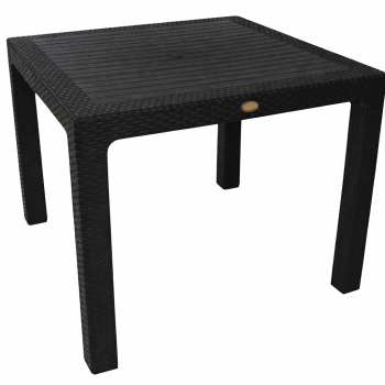 Mesa MIJAS, polipropileno negro, 90 x 90 cms
