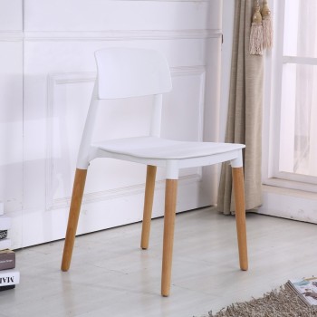 CROSCAT (SU) chair, wood, white polypropylene 2