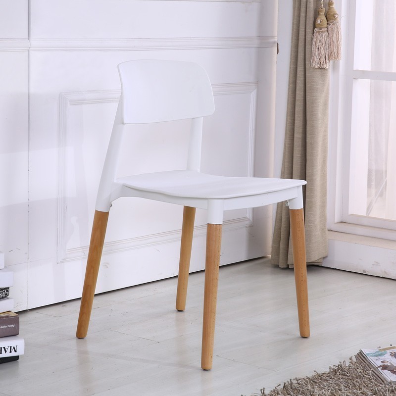 Silla CROSCAT (SU), madera, polipropileno blanco-2