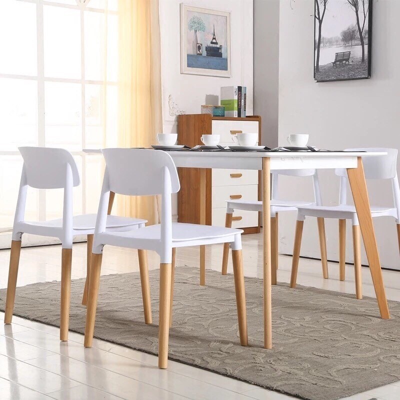 Silla CROSCAT (SU), madera, polipropileno blanco-3