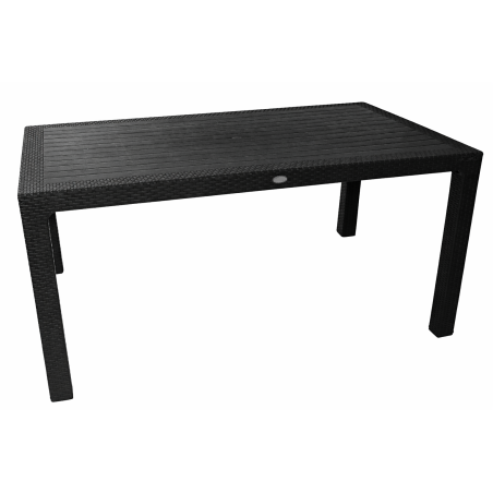 Mesa MIJAS, polipropileno negro, 150 x 90 cms
