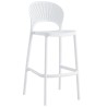 Taburete ABANICO, apilable, polipropileno blanco