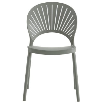 Silla ABANICO, apilable, polipropileno gris 2