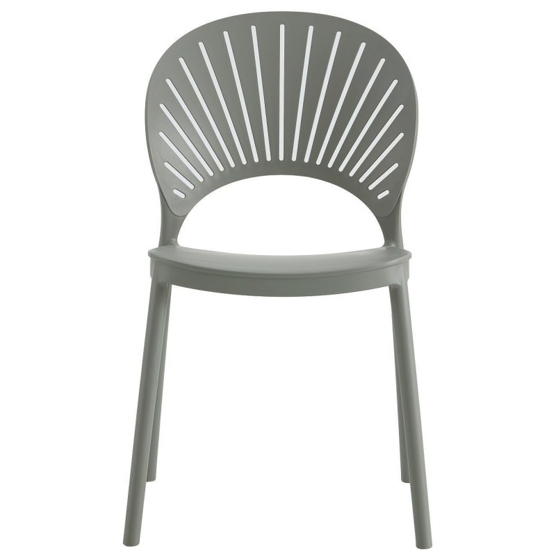 Silla ABANICO, apilable, polipropileno gris-0