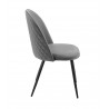 MAGDA NEW chair, metal, upholstered in grey velvet
